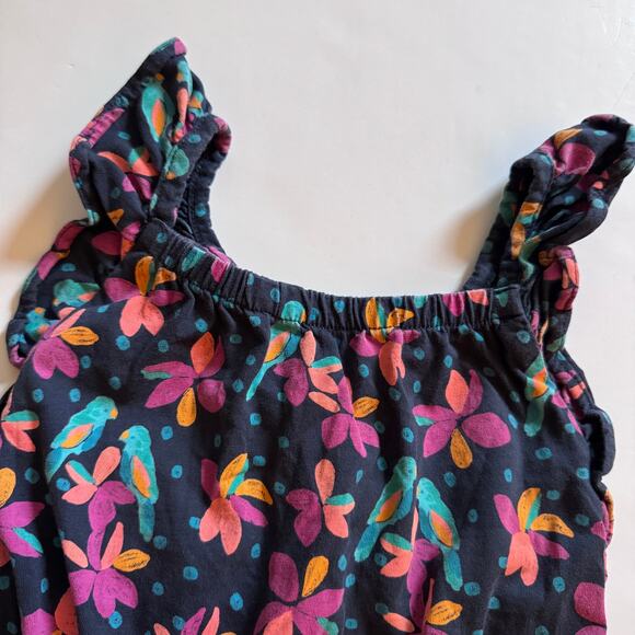 Tea Collection navy floral birds romper - Picture 3 of 5